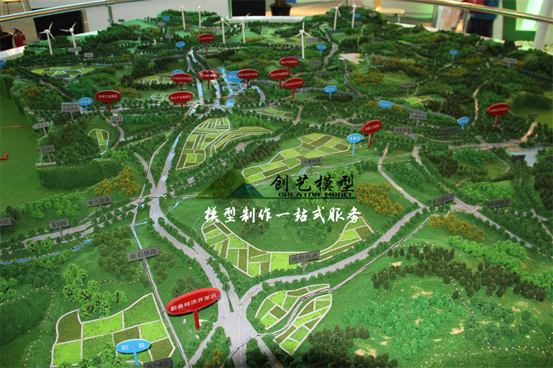 張家口市產(chǎn)業(yè)分布區(qū)示意沙盤